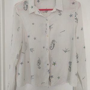 Zara Mermaid shirt Size M